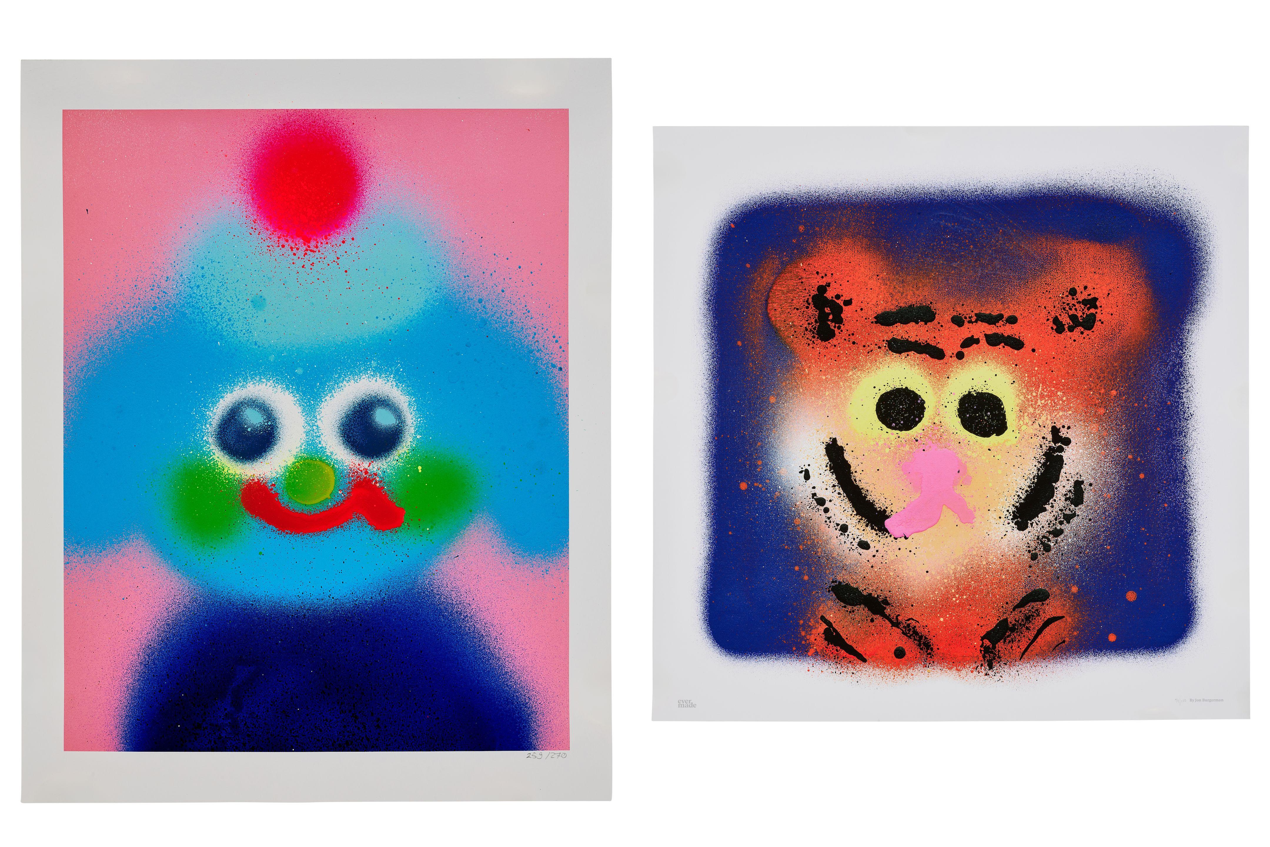 Jon Burgerman - Wind and Soft Tiger (Two Works)