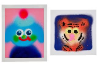 Jon Burgerman - Wind and Soft Tiger (Two Works)
