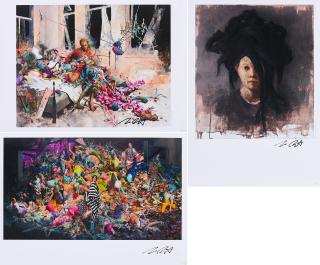 Jonas Burgert - Konvolut von 3 Offsets.