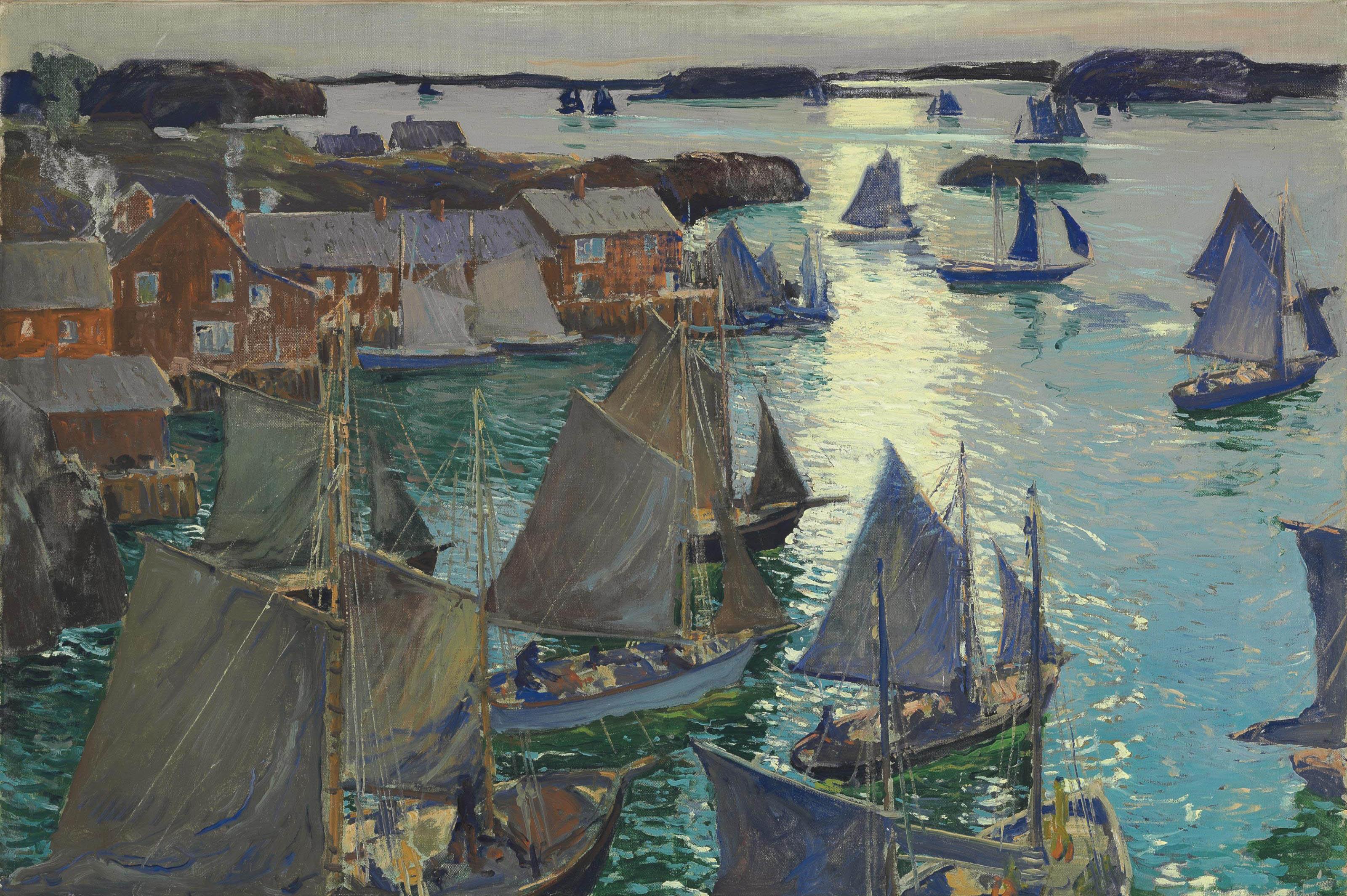 Jonas Lie - Anchored Boats