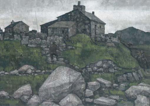 Jonas Plosky - Farmbuildings Near Waunfawr