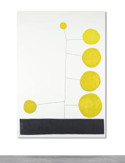 Jonas Wood - Untitled (Big Yellow Dot)