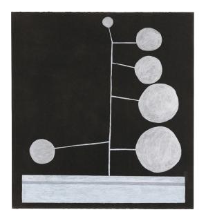 Jonas Wood - Untitled (Silver Dots Draw)