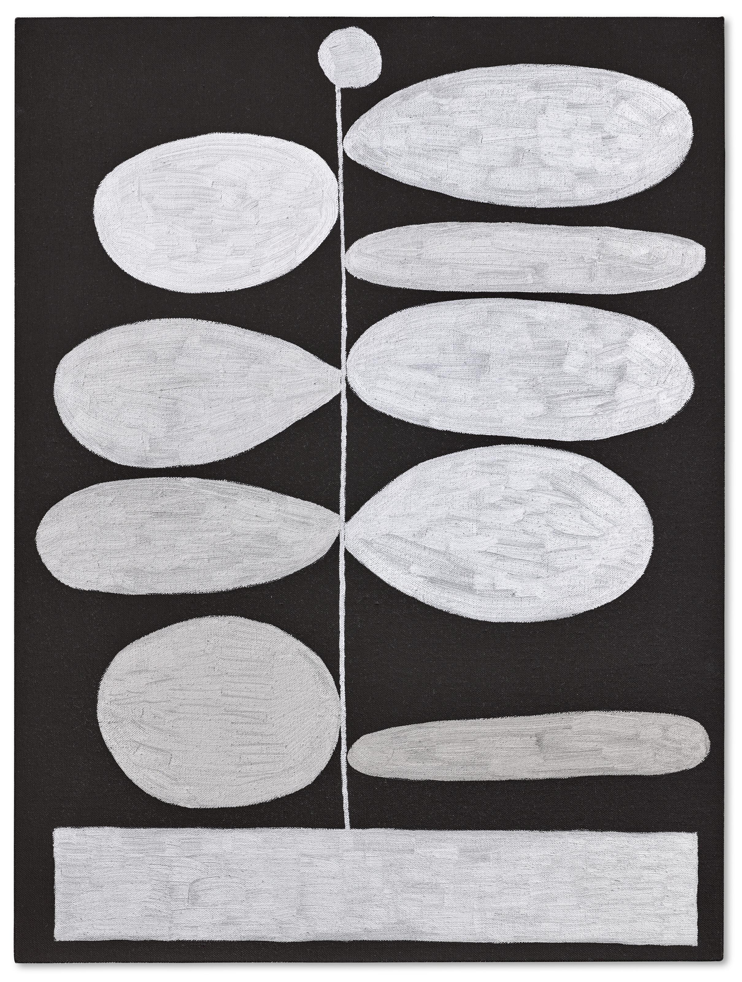 Jonas Wood - Untitled (Silver Leaves)