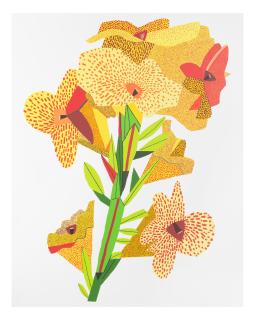 Jonas Wood - Yellow Flower, from Greenpeace 50 Years Print Portfolio