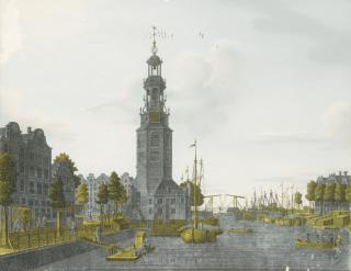 Jonas Zeuner - Amsterdam, A View From The Ridderbrug Across The Oude Schans Toward The North-East Overlooking The Kikkerbilsluis, The Gravenhekje To The Right And The Montelbaans Toren To The Left