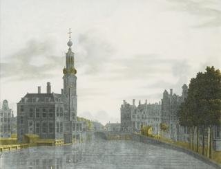 Jonas Zeuner - Amsterdam, A View To The East-North-East Over The Singel Towards The Munttoren With The Inn \'De Munt,\' The Muntshus With The Reguliersbreestraat To The Right, The Binnenamstel In The Background