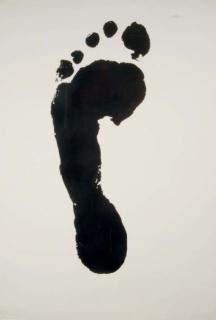 Jonathan Borofsky - Foot print (left)