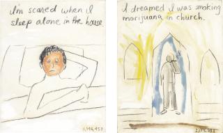 Jonathan Borofsky - I. Psychological Painting At 2,146,453 (I\'M Scared When I Sleep Alone In The House) Ii. Psychological Painting At 2,177,385 (I Dreamed I Was Smoking Marijuana In Church)