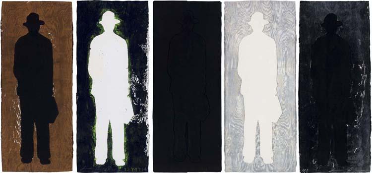 Jonathan Borofsky - Man with Briefcase A; B; C; at No. 3274714; and at No. 5876246 (G. 1482-4; 1461)