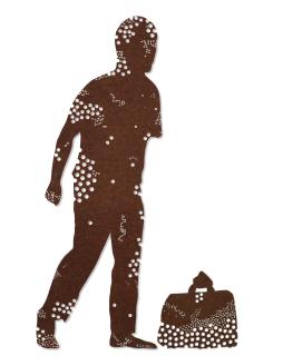 Jonathan Borofsky - Silhouette Cut-Out With Holes Drilled At ... 2,659,320