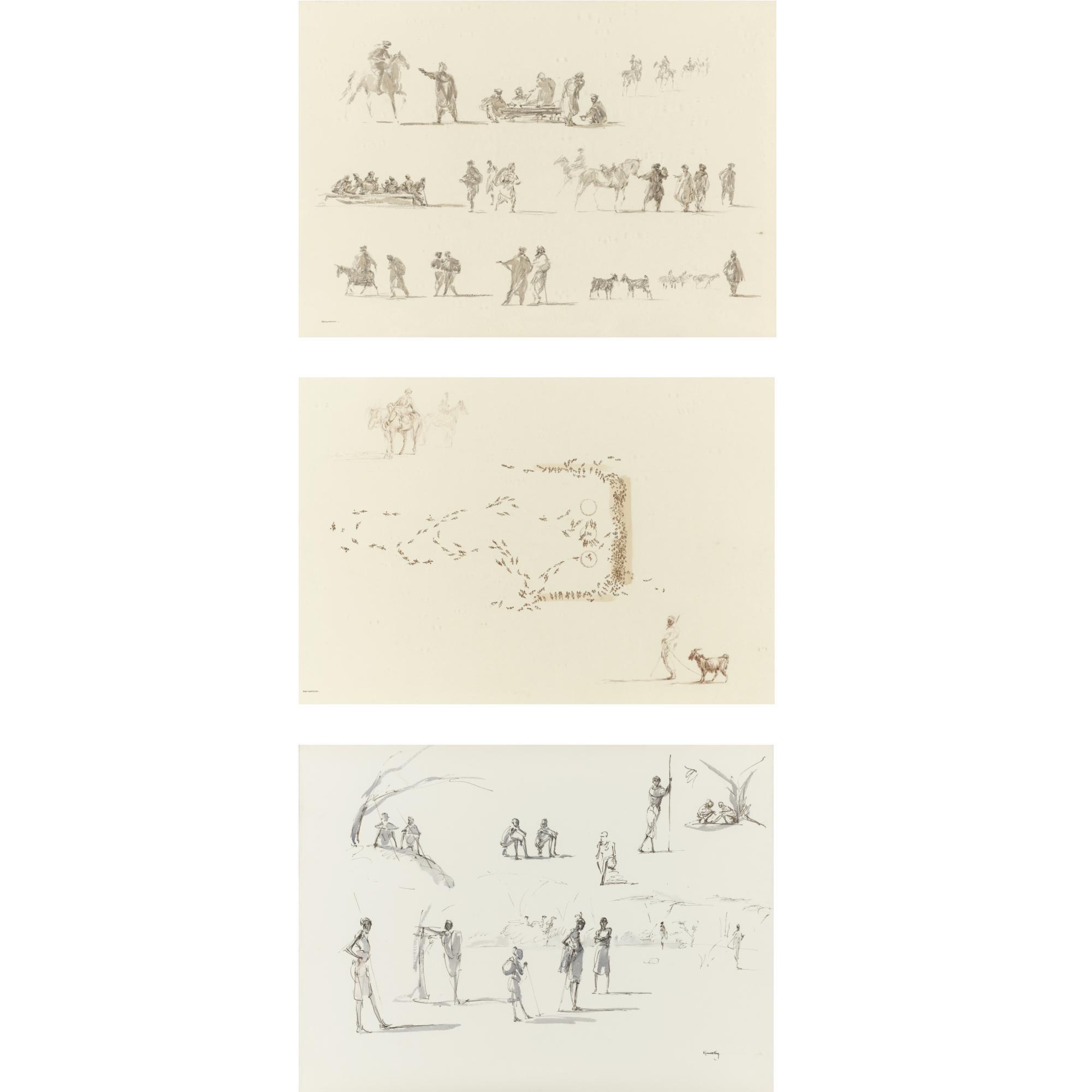 Jonathan Kenworthy - British Africans: Serving Tea, Plan Of The Game, Rendili Nomads (Three Works)