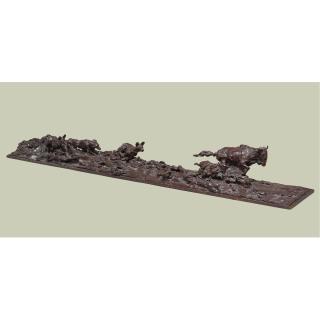 Jonathan Kenworthy - British Wildebeest Pursued By African Wild Dogs