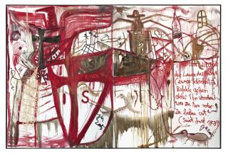 Jonathan Meese - Die Erzburg Cameloz (Sold) [Diptych]