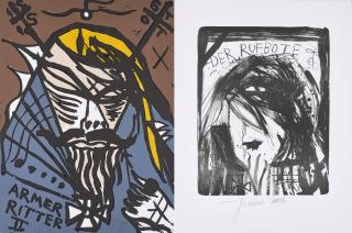 Jonathan Meese - Konvolut von 2 Druckgrafiken.