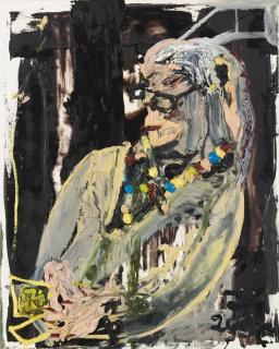 Jonathan Meese - Mutter Mit Heiligem Buch; Diamantener Perlenkette Von Colonel Kurtz (Verso) [Two Works]