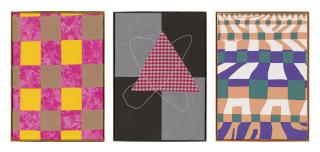 Jonathan Monk - (i) First Check Painting, (ii) Second Check Painting, (iii) Third Check Painting