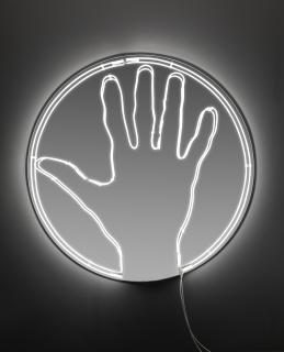 Jonathan Monk - My Right Hand With Its Reflection Enlarged To Human Proportions, 2007