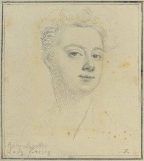 Jonathan Richardson, Sen. - A Portrait Of Lady Mary Hervey, Née Lepelle (1700-1768), Head And Shoulders Within The Memoir, \'Letters Of Lady Mary Lepelle\', 1821