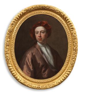 Jonathan Richardson - Portrait of a gentleman, traditionally said to the artist\'s son, half-length