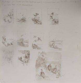 Jonathan Sainsbury - Sketchbook 2007-2008, including studies of deer, blackgame, boxing hares, pheasant, partridge, red grouse and fox