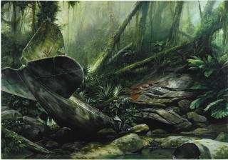 Jonathan Wateridge - Forest Pool With Wreckage