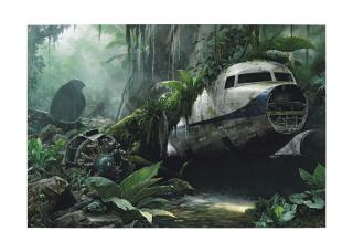 Jonathan Wateridge - Jungle Scene With Plane Wreck