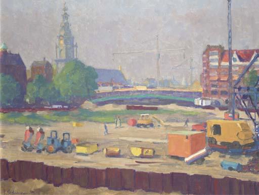 Joop Stierhout - Building of the Stopera, Amsterdam