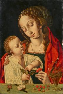 Joos van Cleve - Die Madonna der Kirschen.