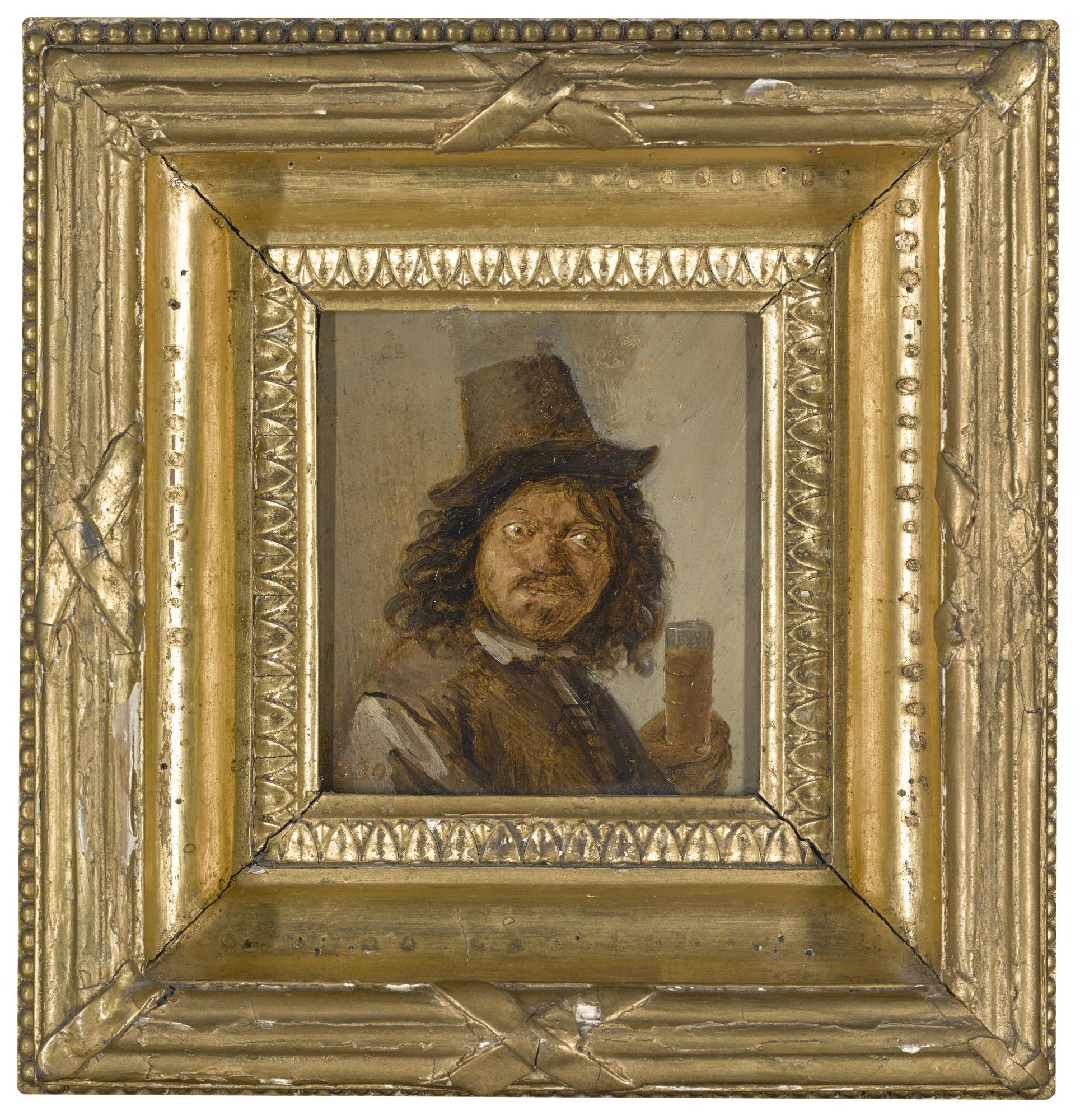 Joos Van Craesbeeck - Portrait Of A Man Clasping A Drink