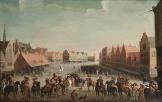 Joost Cornelisz. Droochsloot - The disbanding of the Waardgelders by Prince Maurits on the Neude at Utrecht, 31 July 1618