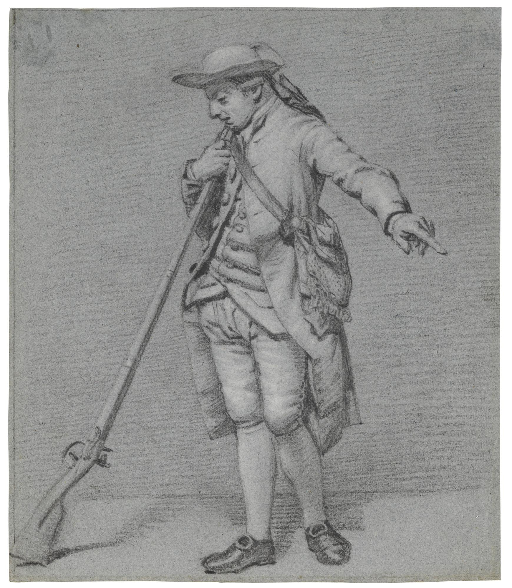 Jordanus Hoorn - Standing Soldier Holding A Musket