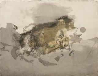 Jorge Castillo - Landscape with Girl and Snail