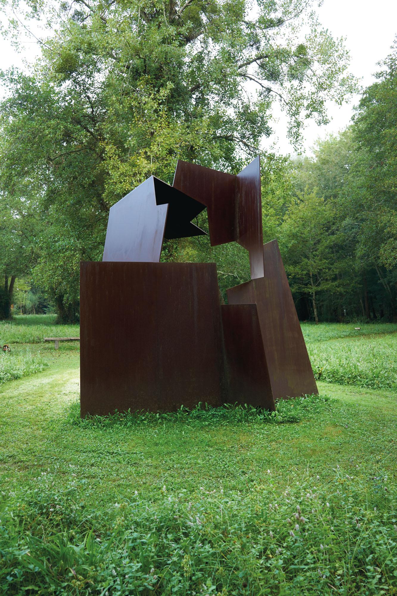 Jorge Oteiza - Round circulation with signs in the Basque landscape/orreaga