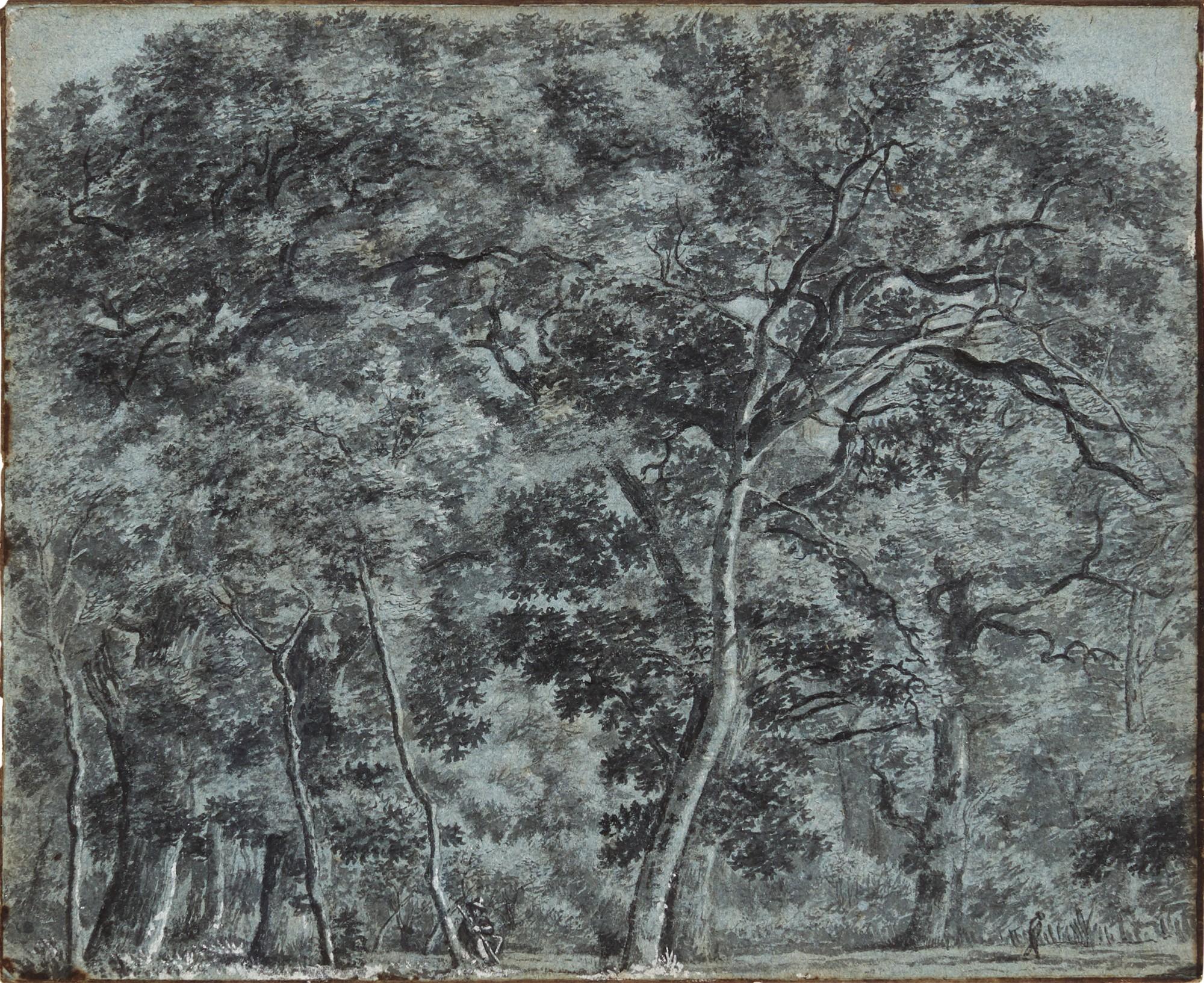 Joris Van Der Haagen - Woodland Scene In The \'Haagse Bos\', With A Seated Figure