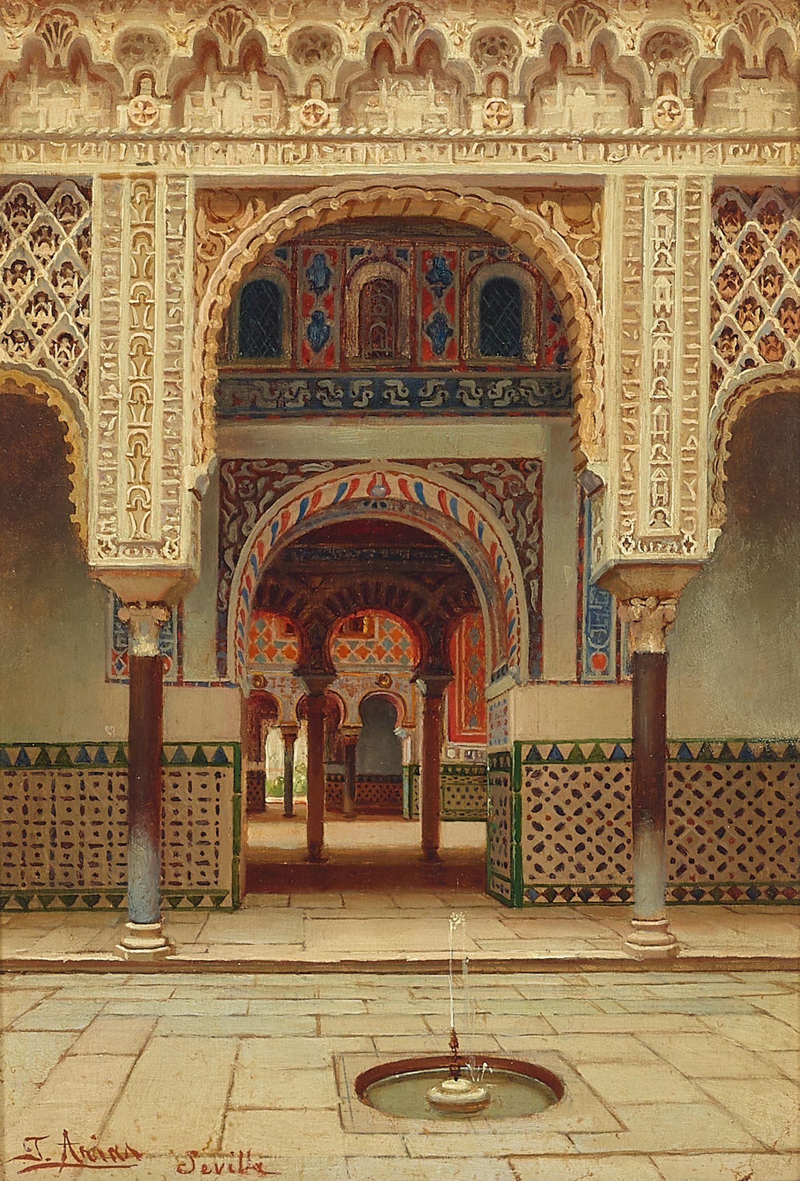 José Arias Ramirez - A palace courtyard