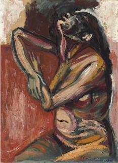 José Clemente Orozco - Desnudo (Pose con brazos conformando un trapecio)