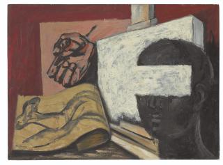 José Clemente Orozco - El Estudio Del Pintor  (Also Known As Naturaleza Muerta--Autorretrato)