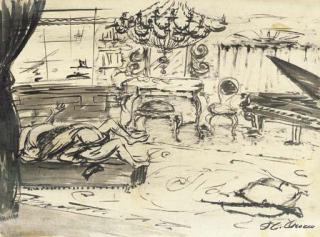 Jose Clemente Orozco - Escena De Burdel