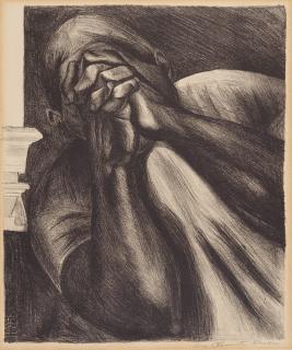 José Clemente Orozco - Hombre con manos sobre la cara (Grief)