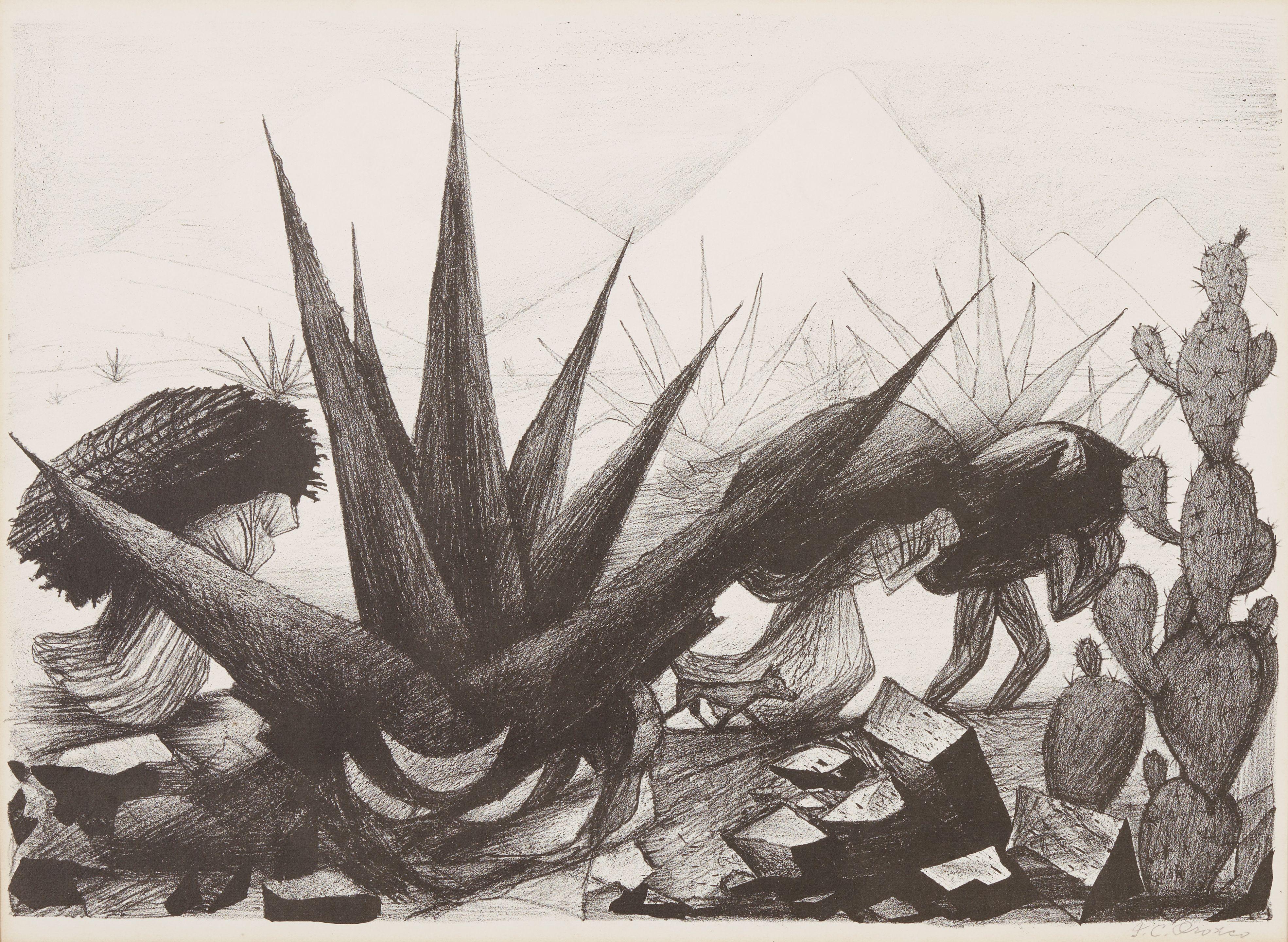 José Clemente Orozco - Maguayes y nopales