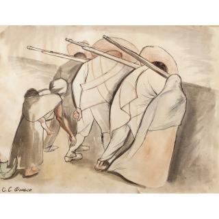 José Clemente Orozco - Revolucionarios (Study For The Fresco Las Adelitas)