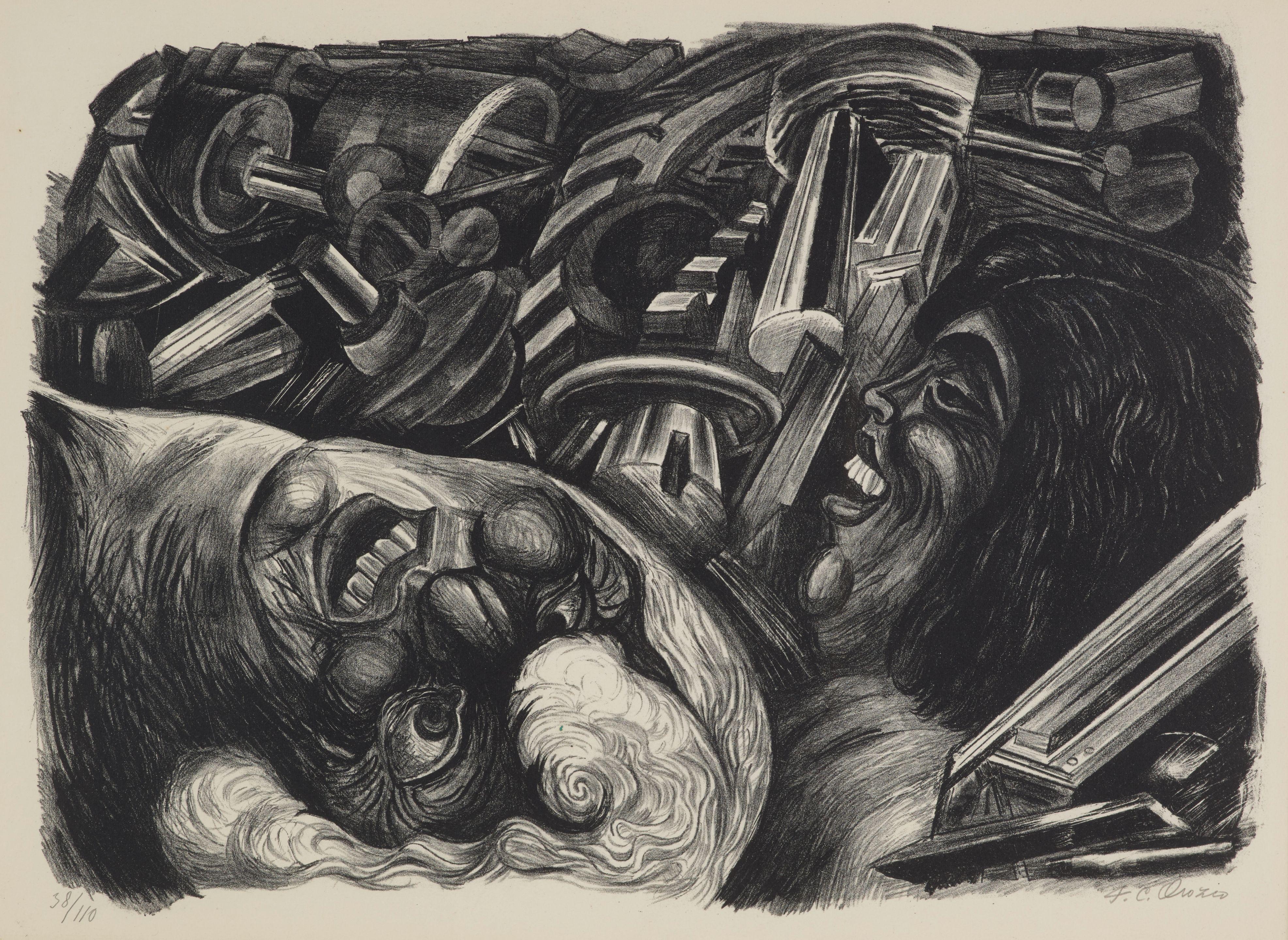 José Clemente Orozco - Two Heads (Machines)