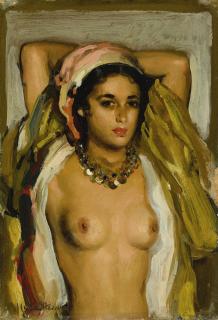 Jose Cruz Herrera - Young Oriental Lady With A Necklace