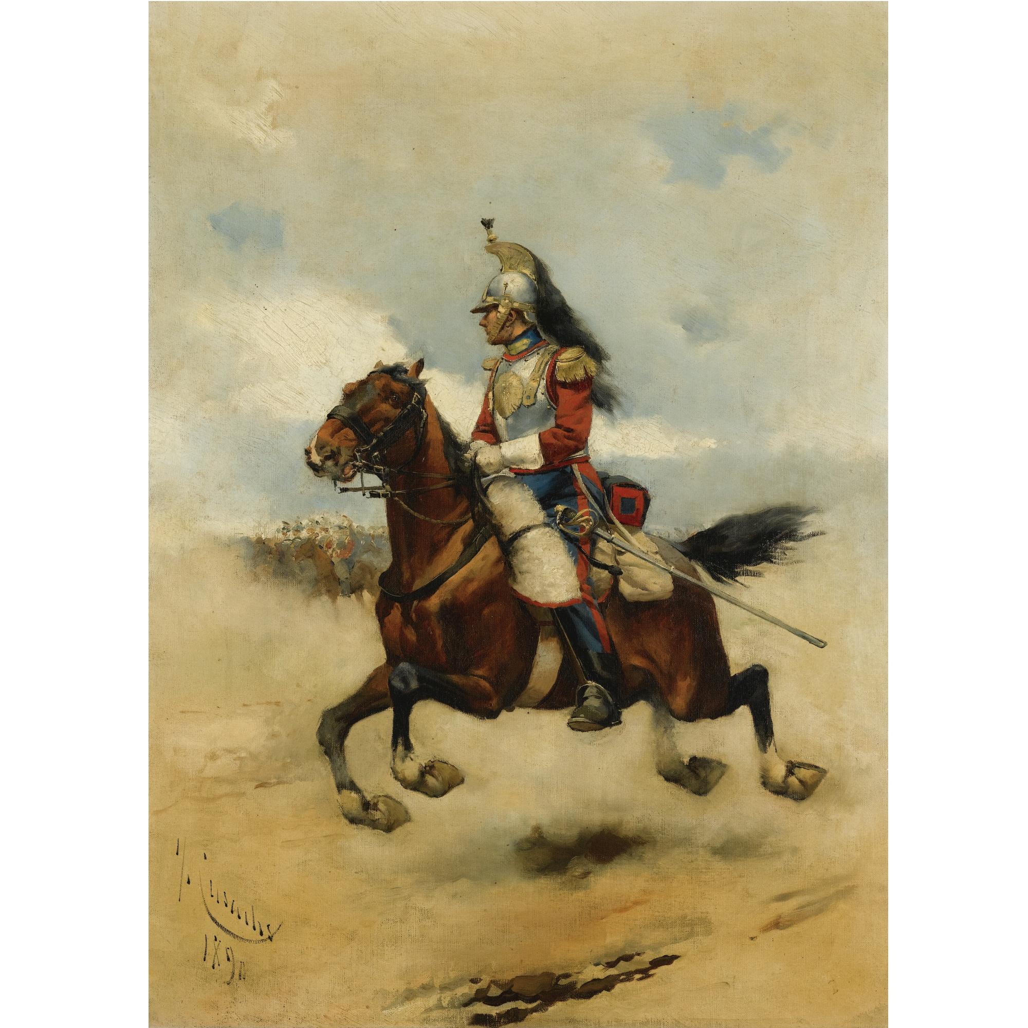 José Cusachs - Spanish oficial De Caballería (Charging Cavalry Officer)