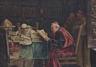 José Gallegos Y Arnosa - The Cardinal\'S Visit To The Library