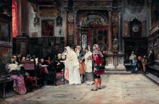 José Gallegos Y Arnosa - The signing of the marriage contract
