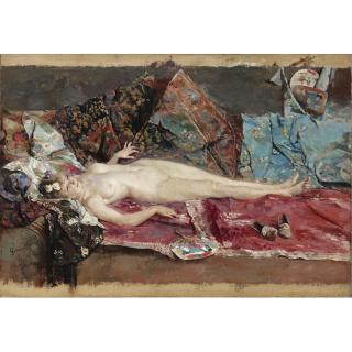 José García Ramos - Spanish Reclining Nude