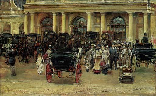 José Garcia Y Ramos - At the railway station