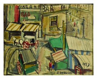 José Gurvich - Escena Ciudad And Paisaje (A Double-Sided Work)